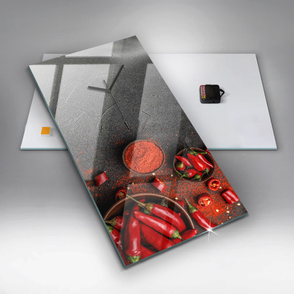 Orologio verticale Peperoni rossi