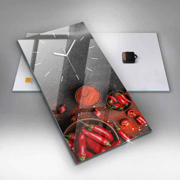 Orologio verticale Peperoni rossi