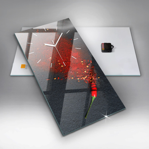 Orologio verticale Condimento al peperoncino rosso