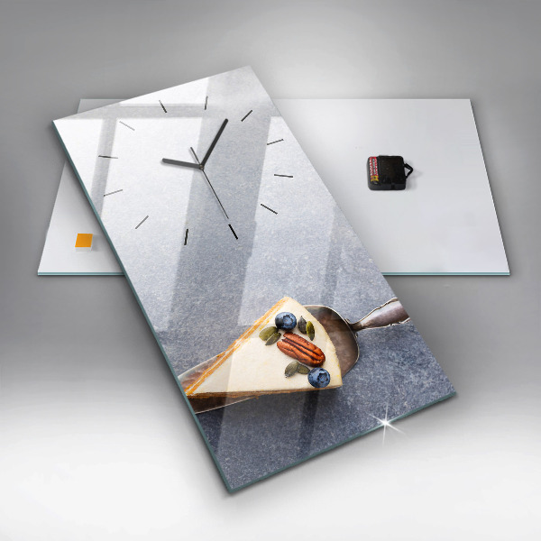 Orologio verticale in vetro Un pezzo di torta