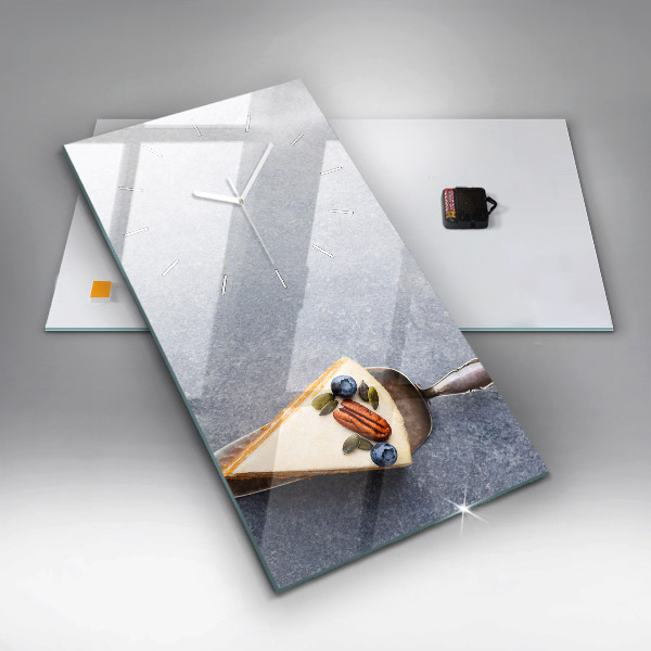 Orologio verticale in vetro Un pezzo di torta