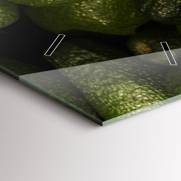 Orologio verticale in vetro Avocado