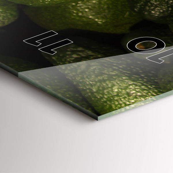 Orologio verticale in vetro Avocado