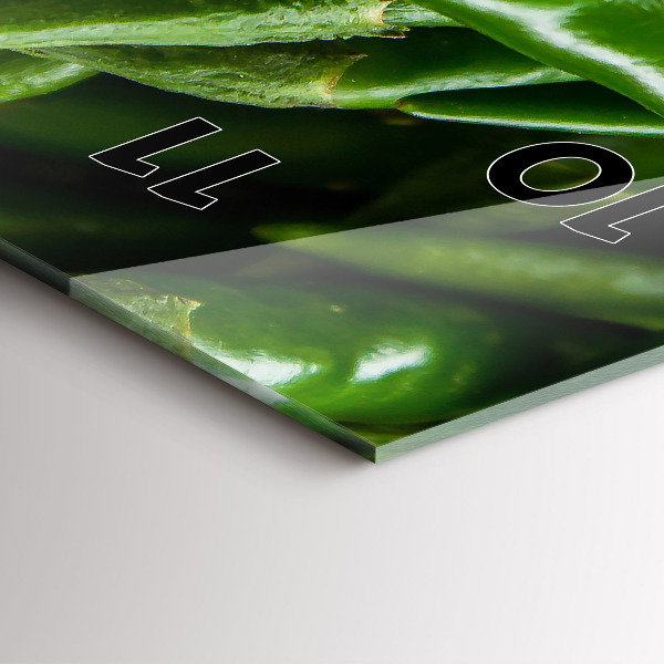 Orologio verticale in vetro Peperone verde