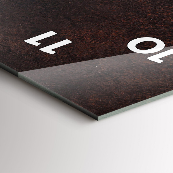 Orologio verticale in vetro Una tazza di caffè