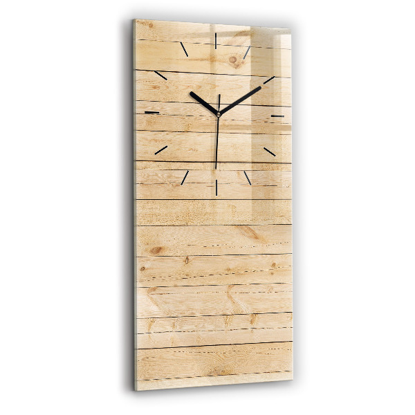 Orologio verticale in vetro Tavole di legno