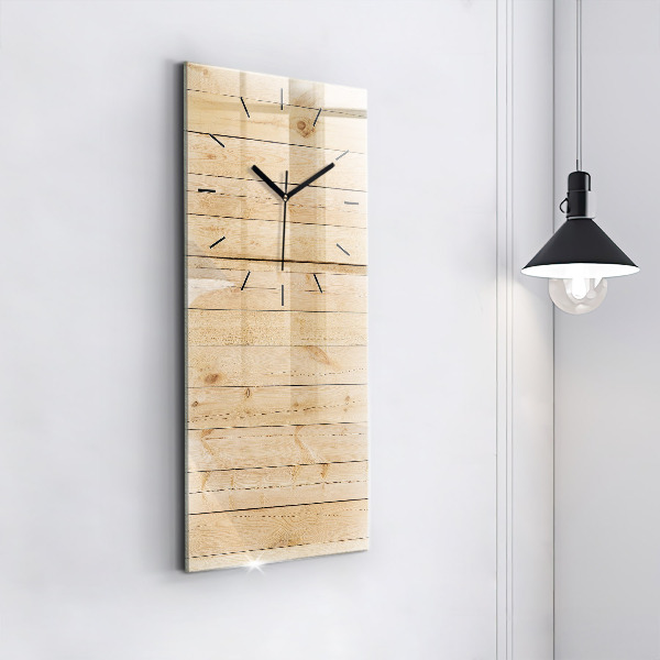 Orologio verticale in vetro Tavole di legno