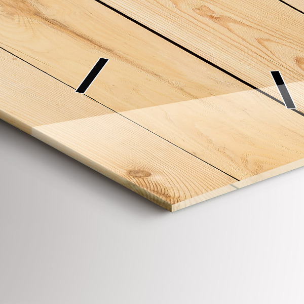 Orologio verticale in vetro Tavole di legno