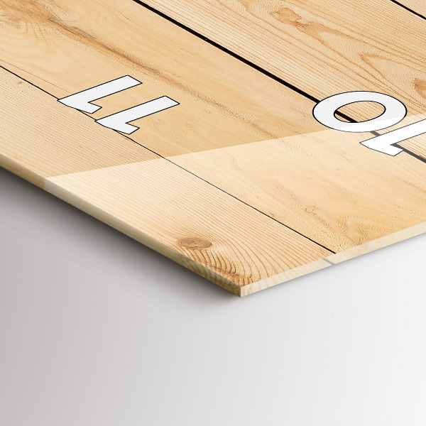 Orologio verticale in vetro Tavole di legno