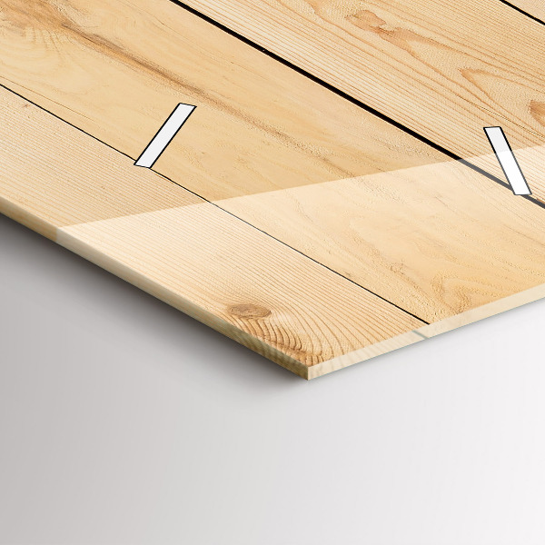 Orologio verticale in vetro Tavole di legno