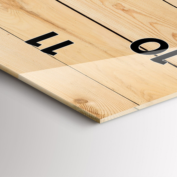 Orologio verticale in vetro Tavole di legno