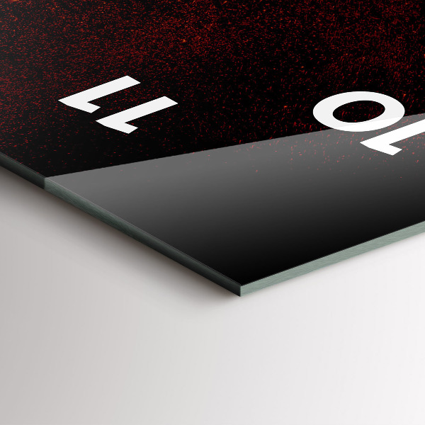 Orologio verticale in vetro Peperoncini