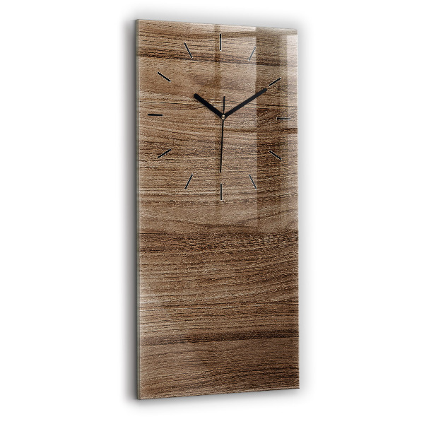Orologio verticale in vetro Legno scuro