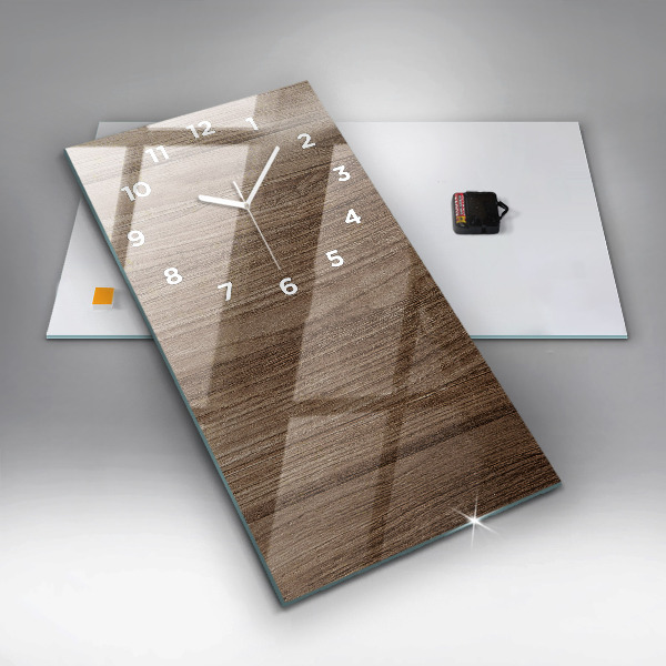 Orologio verticale in vetro Legno scuro