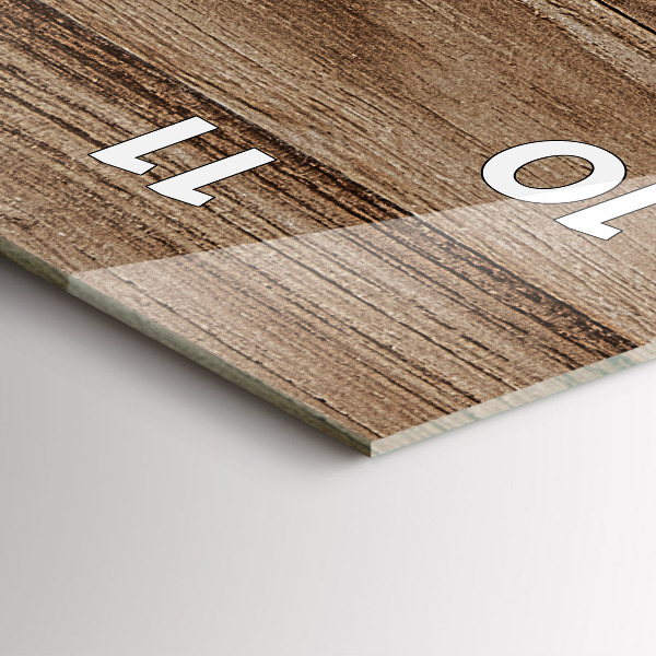 Orologio verticale in vetro Legno scuro