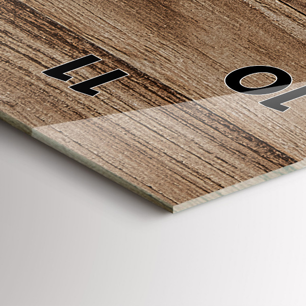 Orologio verticale in vetro Legno scuro