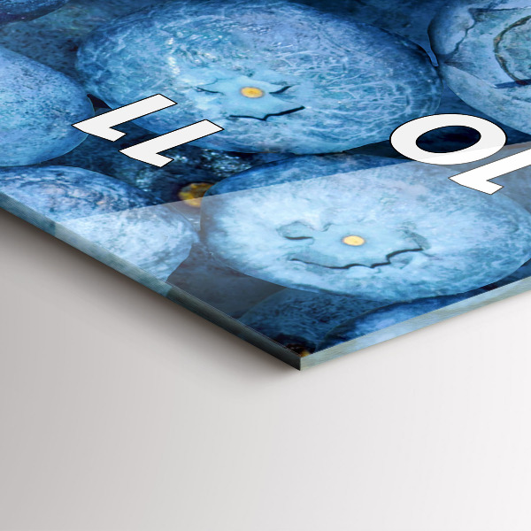 Orologio verticale in vetro Mirtilli e lamponi