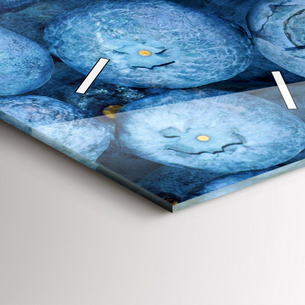 Orologio verticale in vetro Mirtilli e lamponi