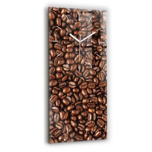 Orologio verticale in vetro Chicchi di caffè