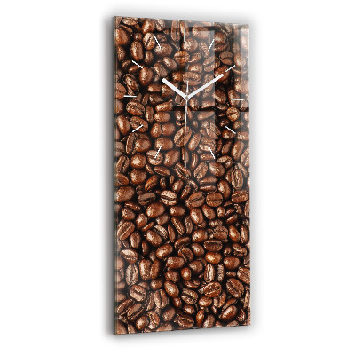 Orologio verticale in vetro Chicchi di caffè
