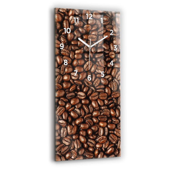 Orologio verticale in vetro Chicchi di caffè