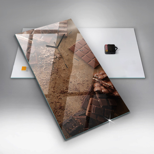 Orologio verticale in vetro Barrette di cioccolato