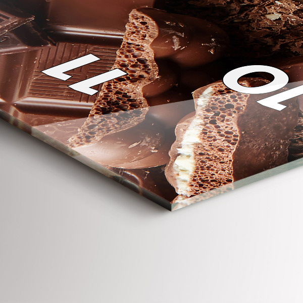 Orologio verticale in vetro Barrette di cioccolato