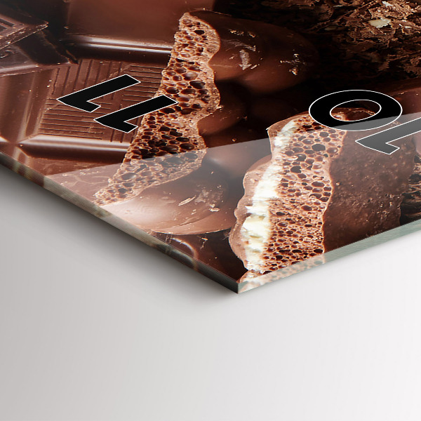 Orologio verticale in vetro Barrette di cioccolato