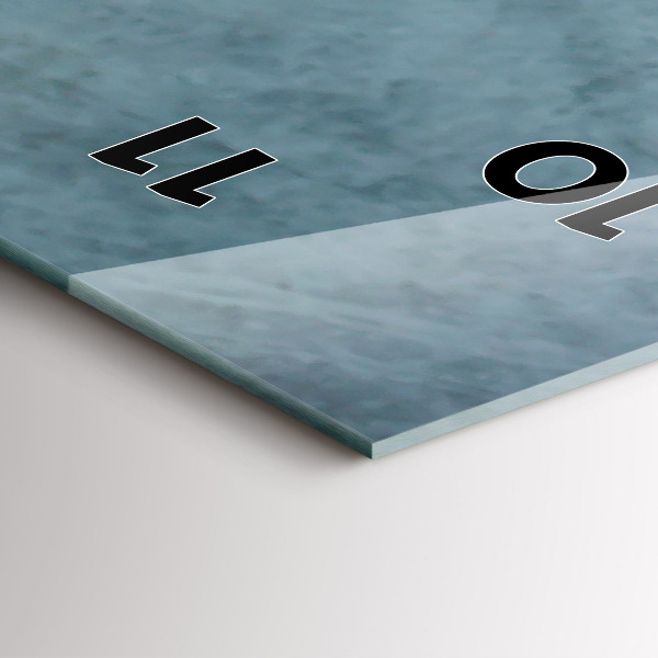 Orologio verticale in vetro Una tazza di caffè