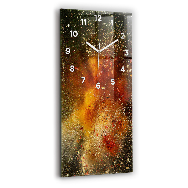 Orologio verticale in vetro Astrazione delle spezie