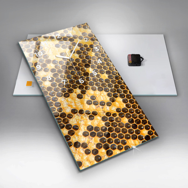 Orologio verticale in vetro Favo