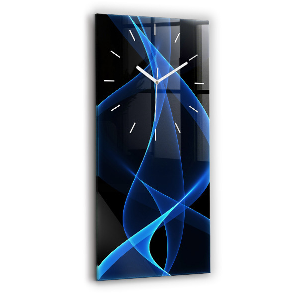 Orologio verticale in vetro Linee blu