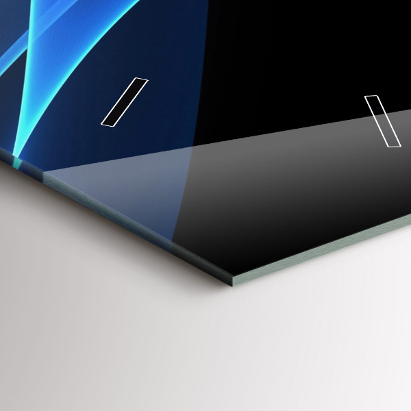 Orologio verticale in vetro Linee blu