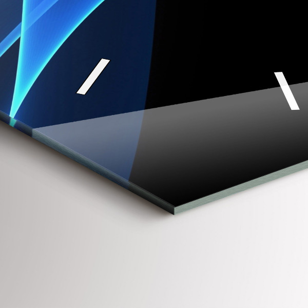 Orologio verticale in vetro Linee blu