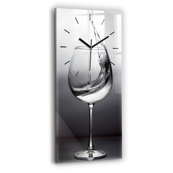 Orologio verticale in vetro Bicchiere di vino