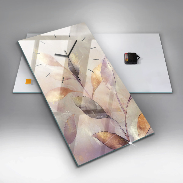 Orologio verticale Foglie boho astratte