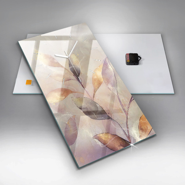 Orologio verticale Foglie boho astratte