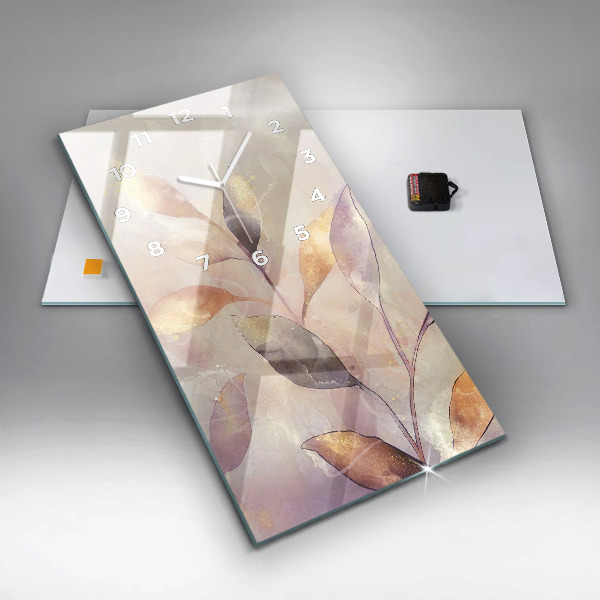 Orologio verticale Foglie boho astratte