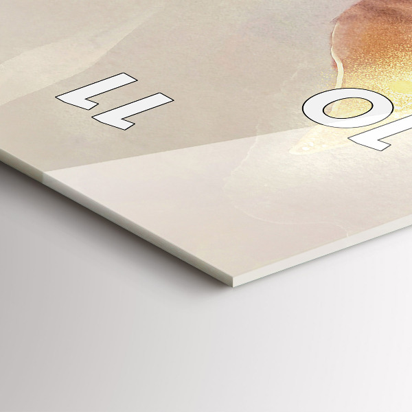 Orologio verticale Foglie boho astratte