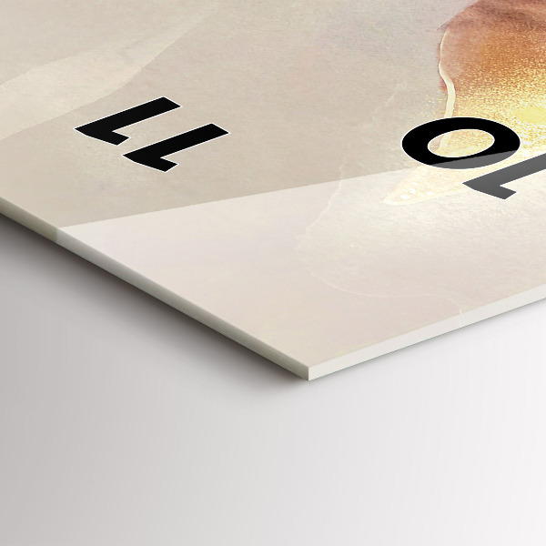 Orologio verticale Foglie boho astratte