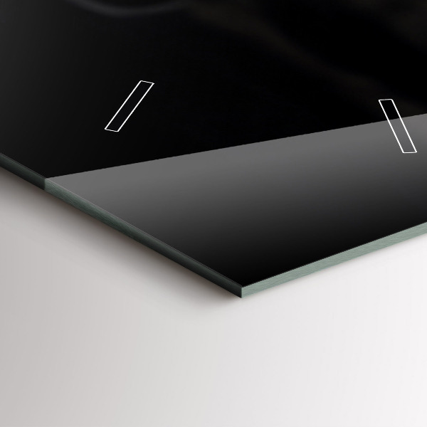 Orologio verticale in vetro Tazza e chicchi di caffè