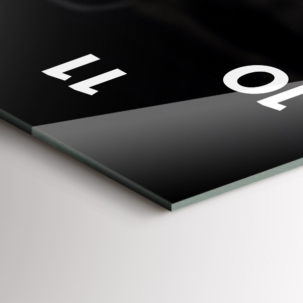 Orologio verticale in vetro Tazza e chicchi di caffè