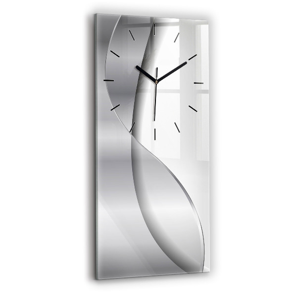 Orologio verticale in vetro Astrazione d'argento