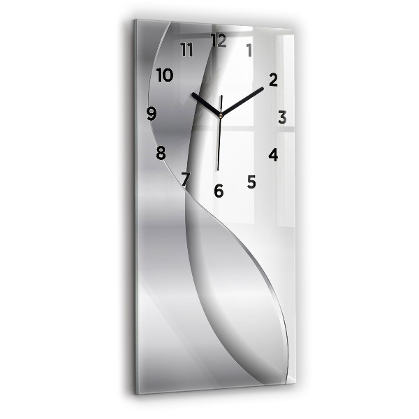 Orologio verticale in vetro Astrazione d'argento