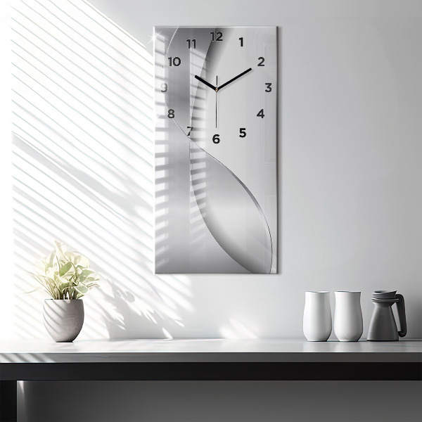 Orologio verticale in vetro Astrazione d'argento