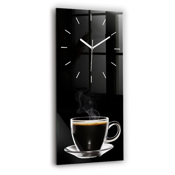 Orologio verticale in vetro Caffè nero