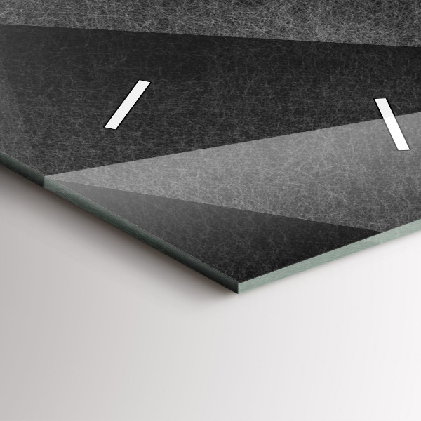 Orologio verticale in vetro Astrazione geometrica