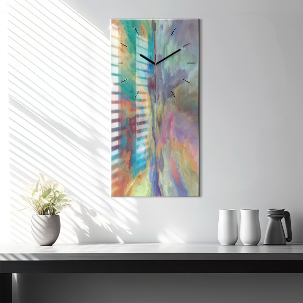 Orologio verticale in vetro Paesaggio astratto