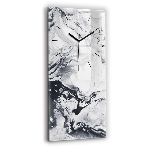 Orologio verticale Marmo inchiostro astratto