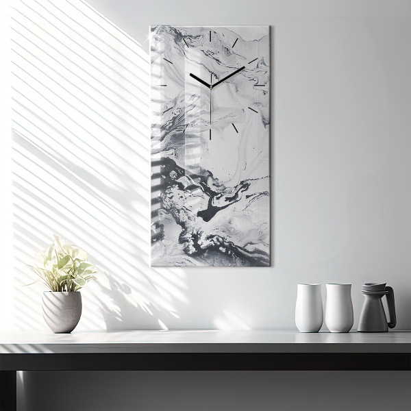 Orologio verticale Marmo inchiostro astratto
